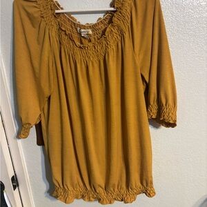 Speechless Yellow Blouse Elegant Top